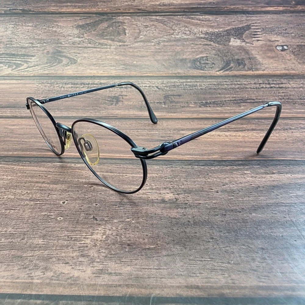 Vogue Florence VO 3117 378-S Black Purple Oval Eyeglasses Frames Italy 49-20 135